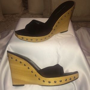 Mario Bologna Brown Velour Sandals